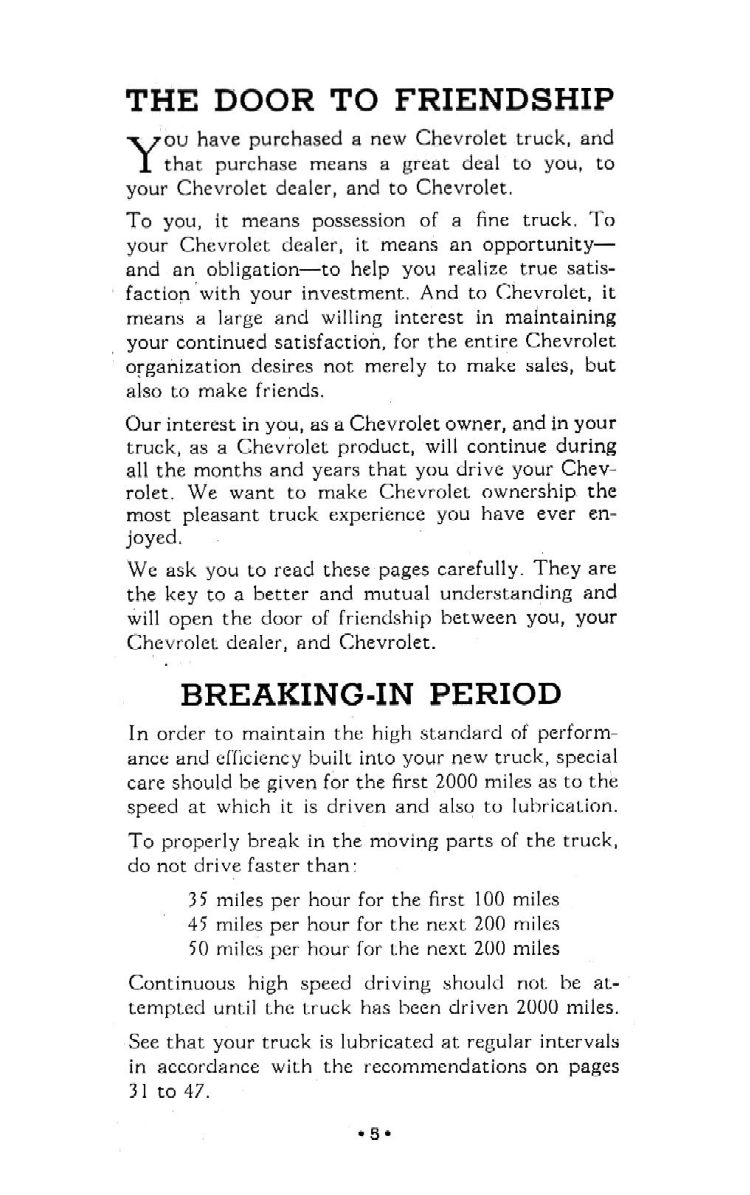 1942 Chevrolet Truck Owners Manual Page 57